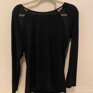 Lululemon top with mesh detail and back cutout